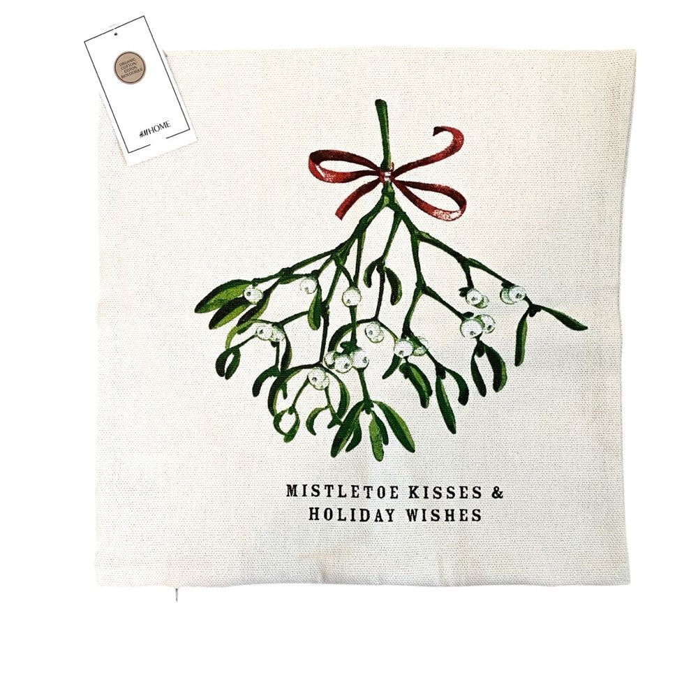 H&M Home Decor Vintage Christmas Holiday Print Pillow Case